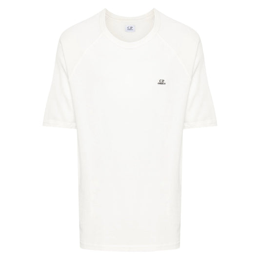 C.P. Company 30/1 Embroidered White T-shirt