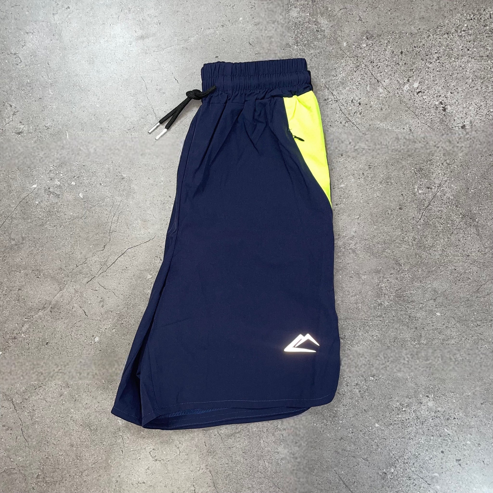 ActiveLine Terra Shorts - Navy/Neon Yellow