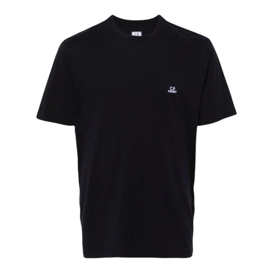 C.P. Company 30/1 Embroidered Black T-shirt