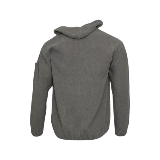 C.P. Company Grey Knitwear Hooded Sweatshirt