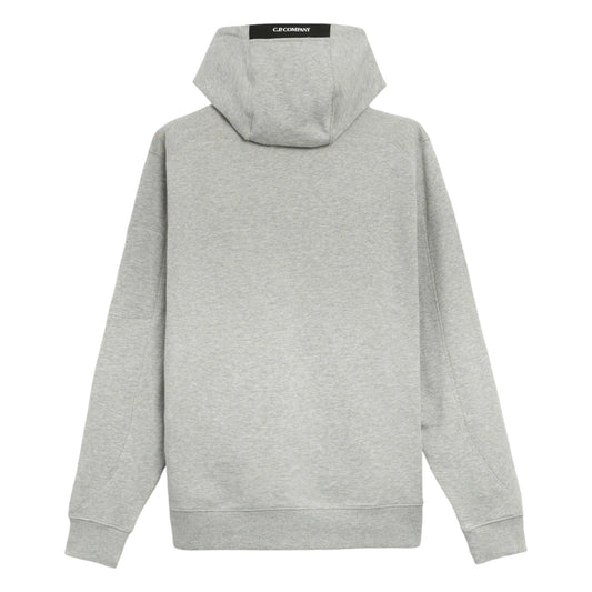 C.P. Company Diagonal Raised Fleece Grey Hoodie