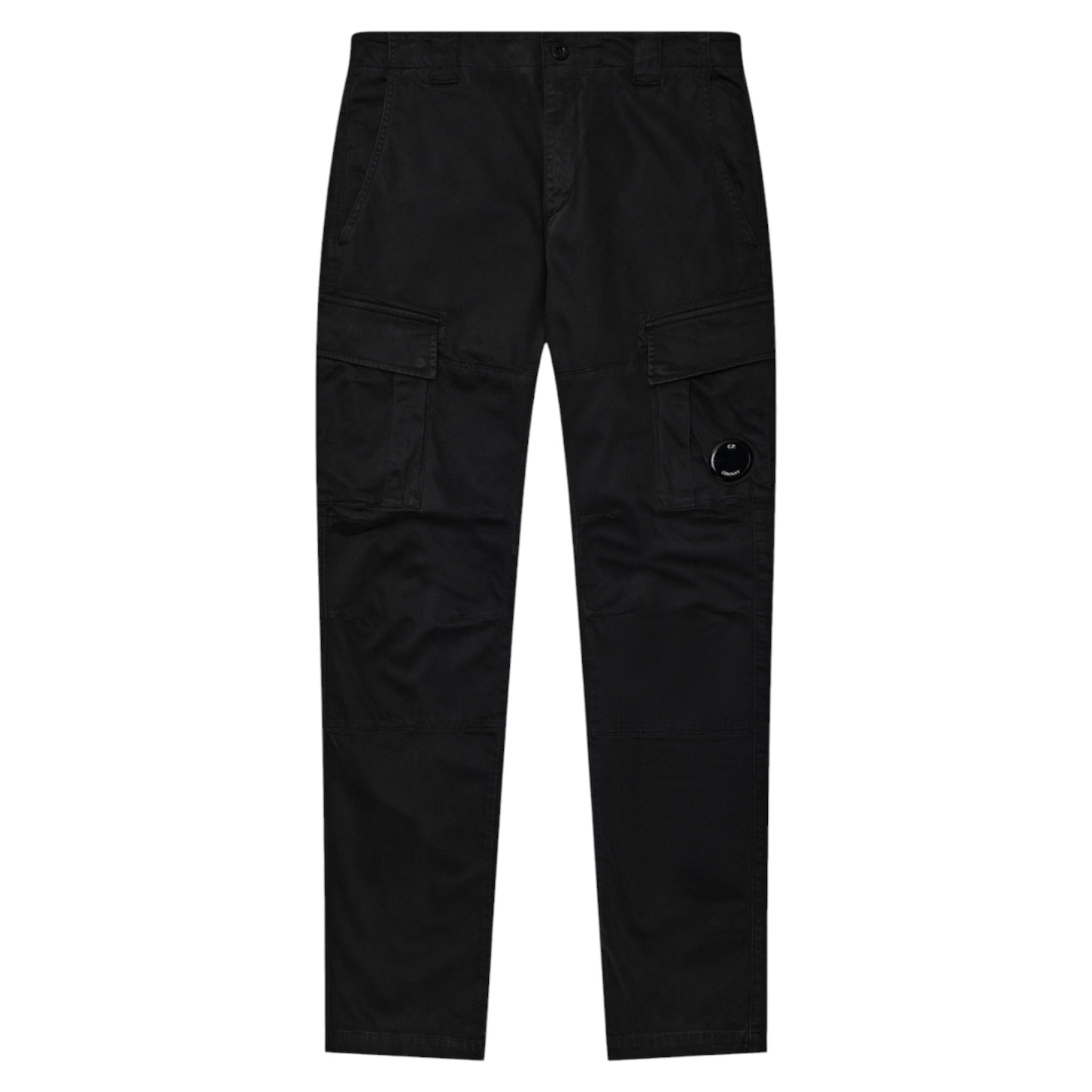 C.P. Company Stretch Sateen Ergonomic Black Sand Cargo Pants