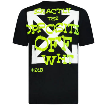 Off White Iconic Green Logo T-Shirt Black