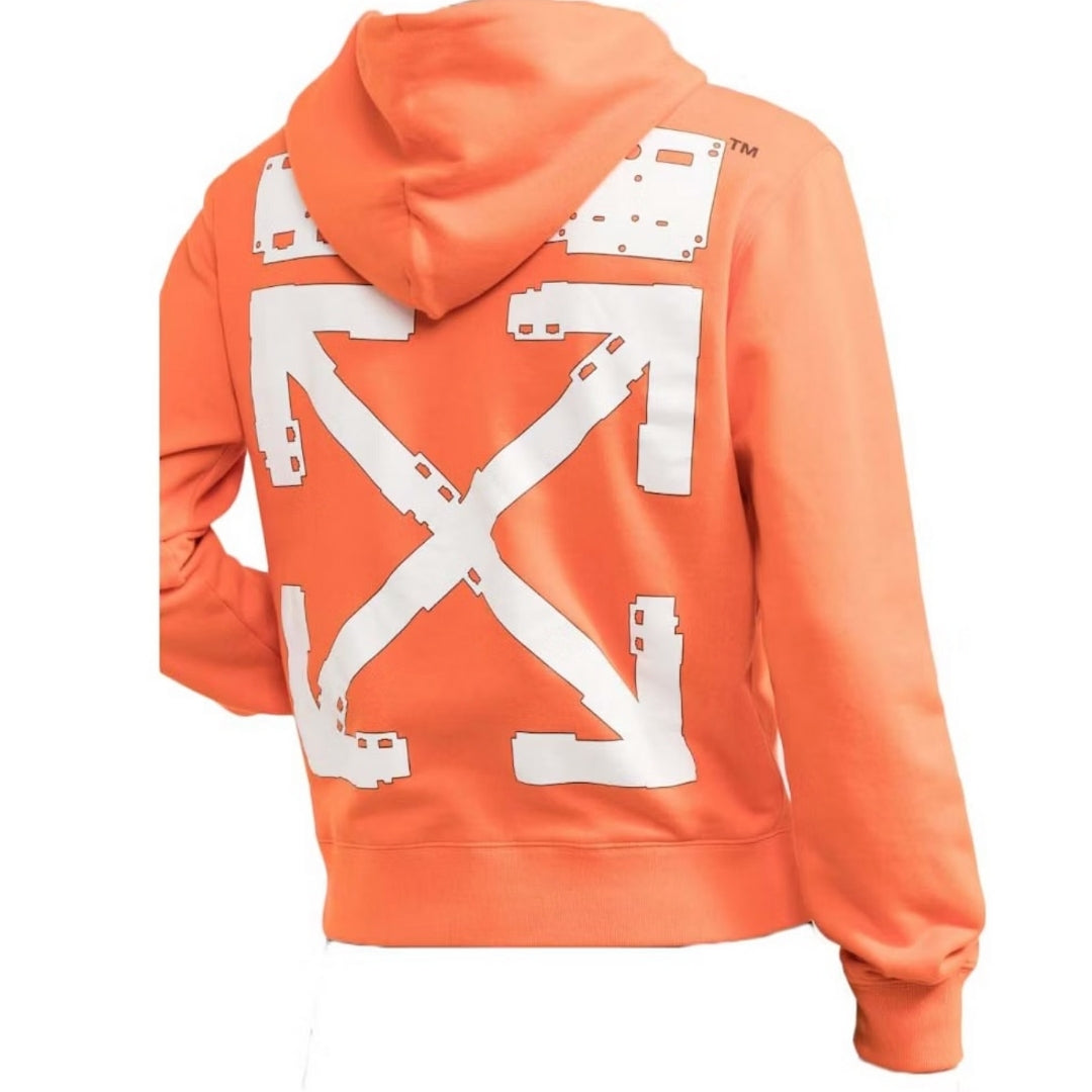 Off White Skate Hoodie Orange