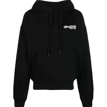 Off White Bubble Logo Hoodie Black