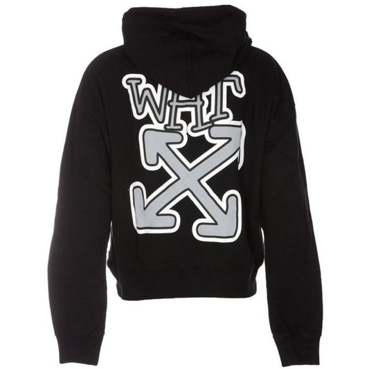 Off White Bubble Logo Hoodie Black