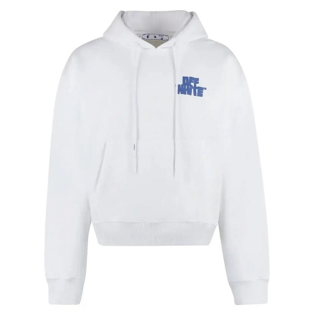 Off White OFF Hand Logo Hoodie White