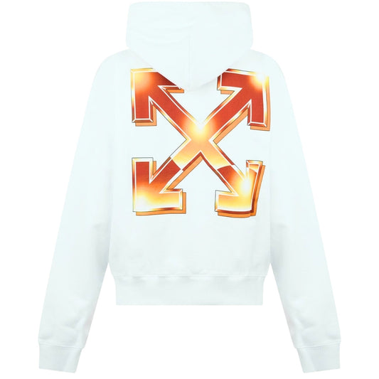 Off White Copper Logo Hoodie White