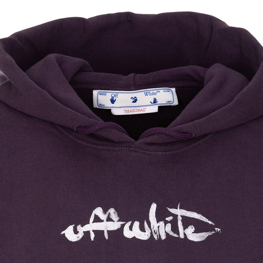 Off-White Logo Purple Hoodie