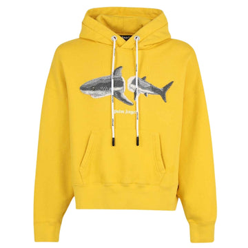 Palm Angels Yellow Shark Logo Hoodie