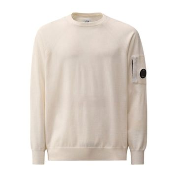 C.P. Company Merino Wool Kint White Sweatshirt