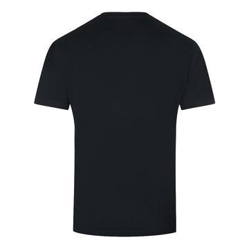 Balmain Brand Embossed Logo Black T-Shirt