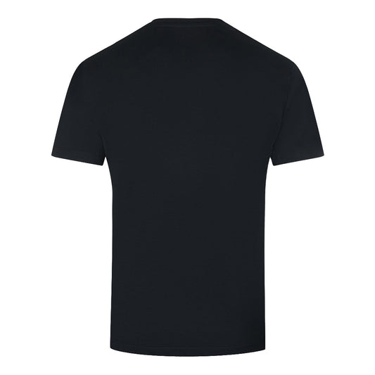 Balmain Brand Embossed Logo Black T-Shirt