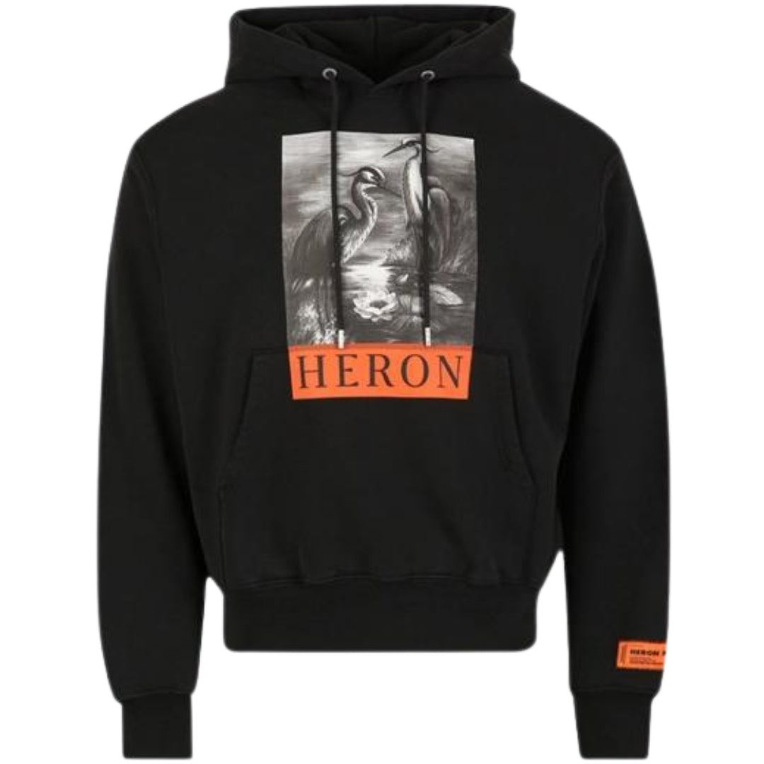 Heron Preston Boxed Heron Logo Black Hoodie