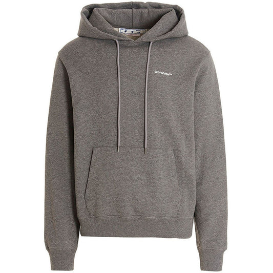 Off-White Wave Outline Diag Design Grey Slim Hoodie