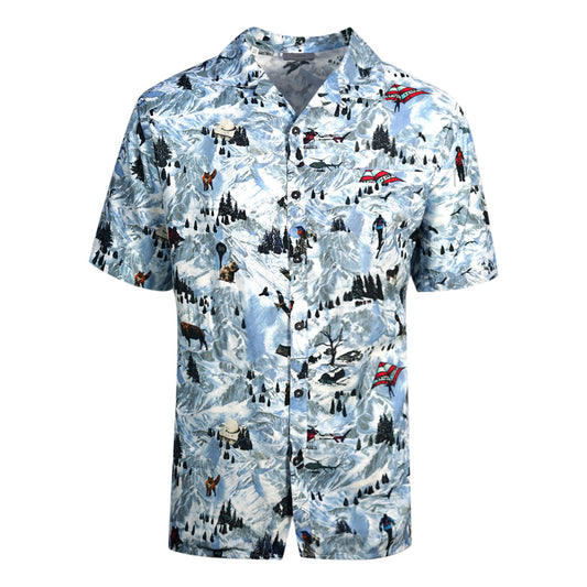 Lanvin Alpine Print Sky Blue Shirt