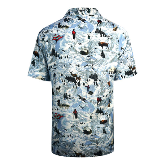 Lanvin Alpine Print Sky Blue Shirt