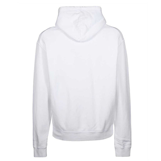 Dsquared2 New Dan Fit Large Logo White Hoodie