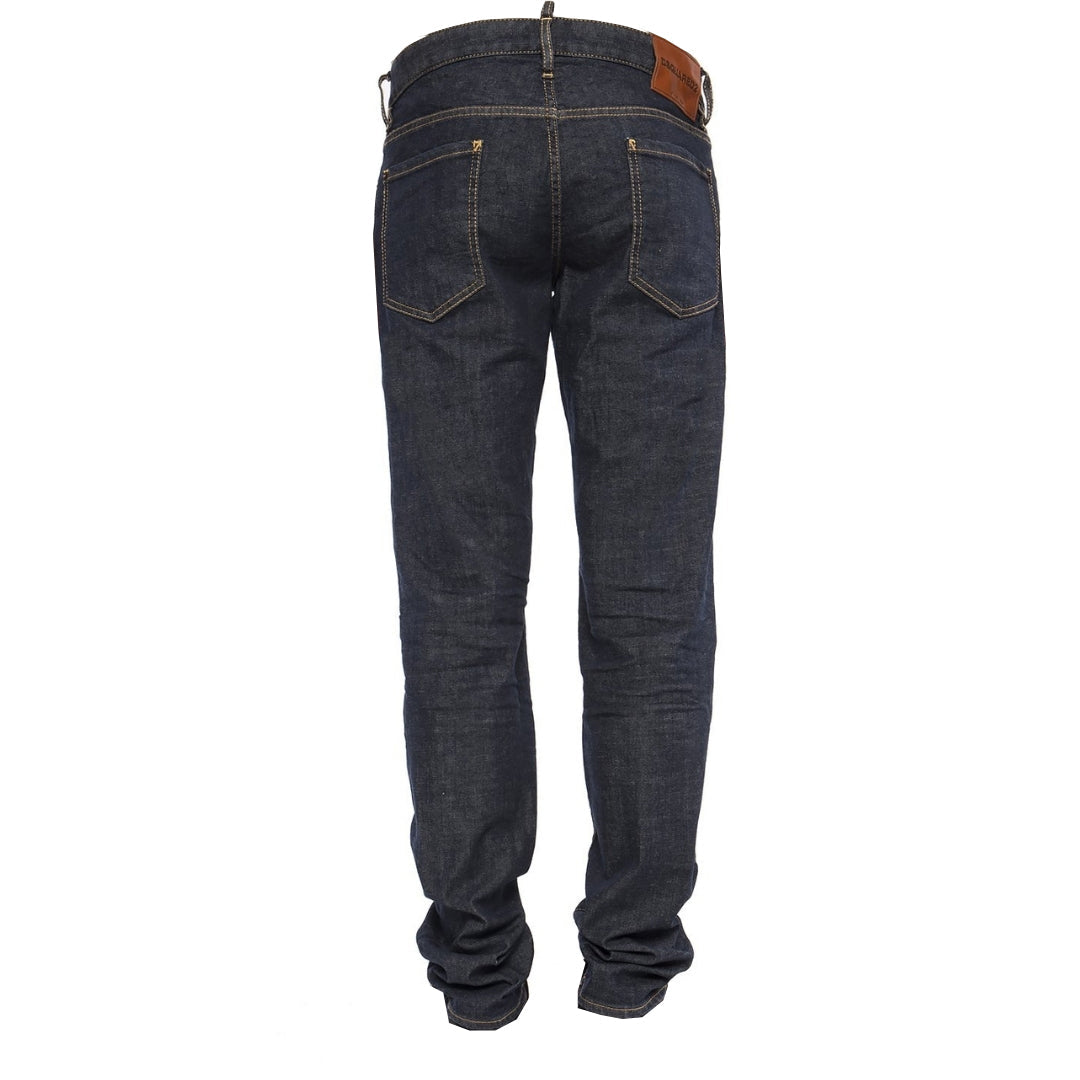 Dsquared2 Slim Jean Raw Denim Dark Blue Jeans