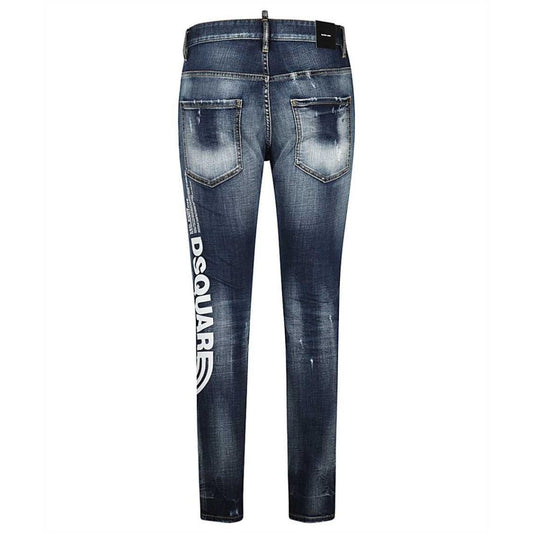 Dsquared2 Skater Jean Large Print Jeans