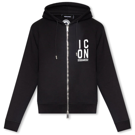 Dsquared2 Bold Icon Logo Black Zip-Up Hoodie